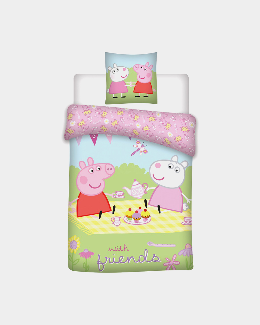 Porsas Peppa ehk Peppa Pig kaheosaline laste voodipesukomplekt PEP 000971 01