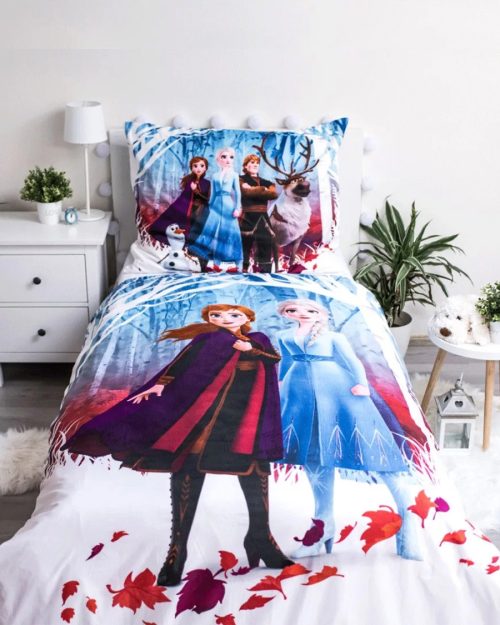 Frozeni laste voodipesukomplekt „Sobralikud printsessid Elsa ja Anna 01